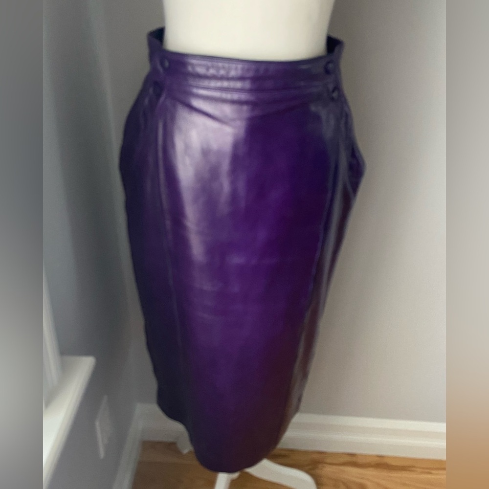 Vintage Escada Leather Skirt